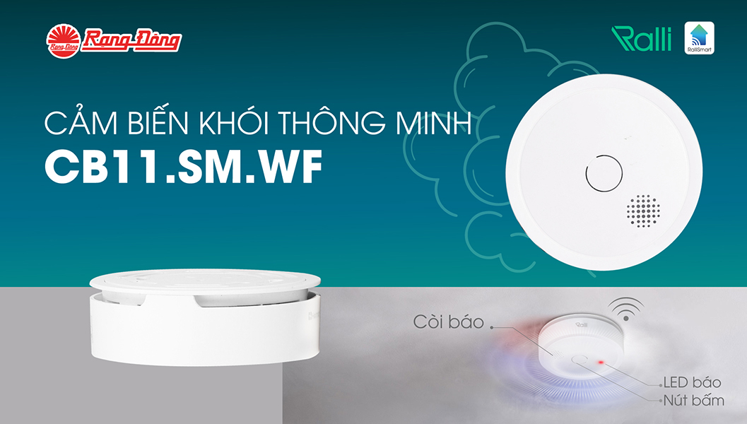 Cảm biến khói thông minh Rạng Đông