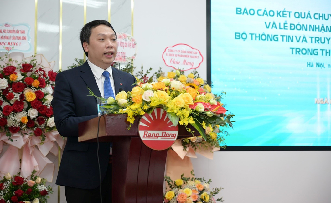 Thứ trưởng Bộ Thông tin và Truyền thông Nguyễn Huy Dũng phát biểu tại buổi lễ