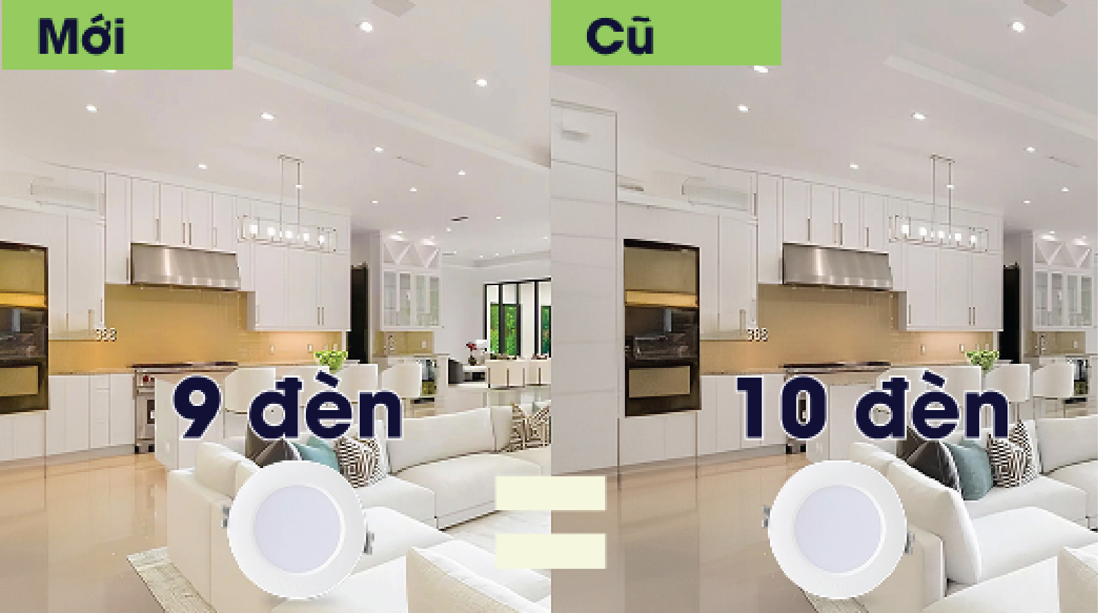 Đèn LED Downlight AT02 Đổi màu – Phiên bản nâng cấp: Sáng hơn - Giá không đổi