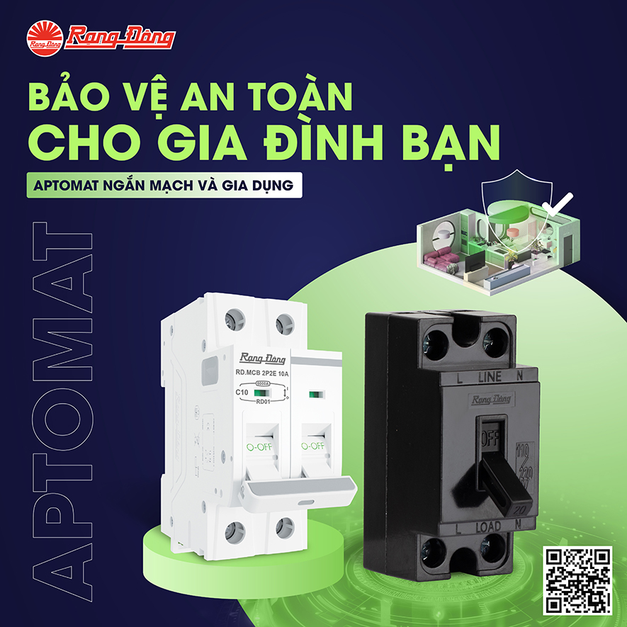 Aptomat Rạng Đông bảo vệ hệ thống điện gia đình bạn mỗi ngày