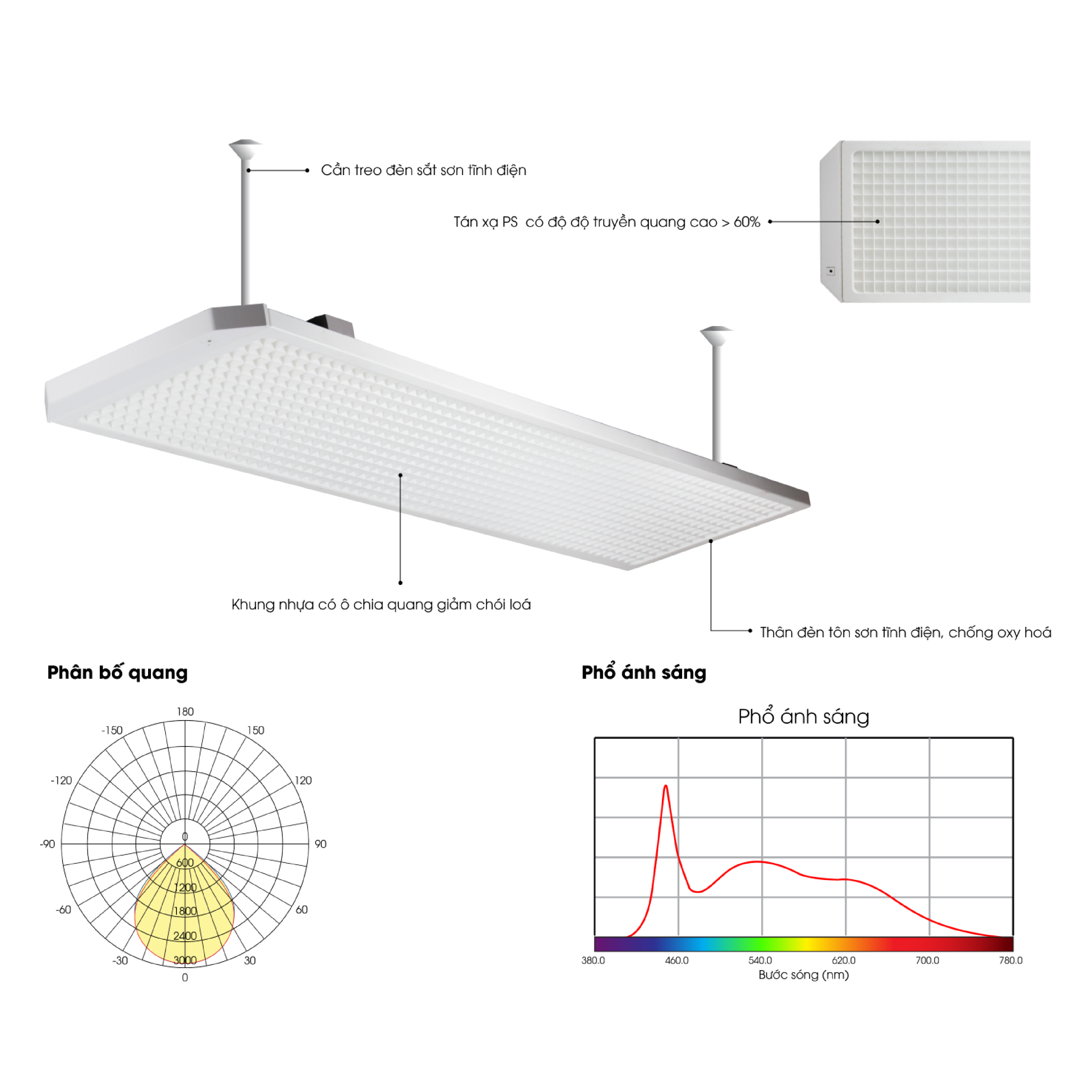 Bộ đèn LED chiếu sáng lớp học