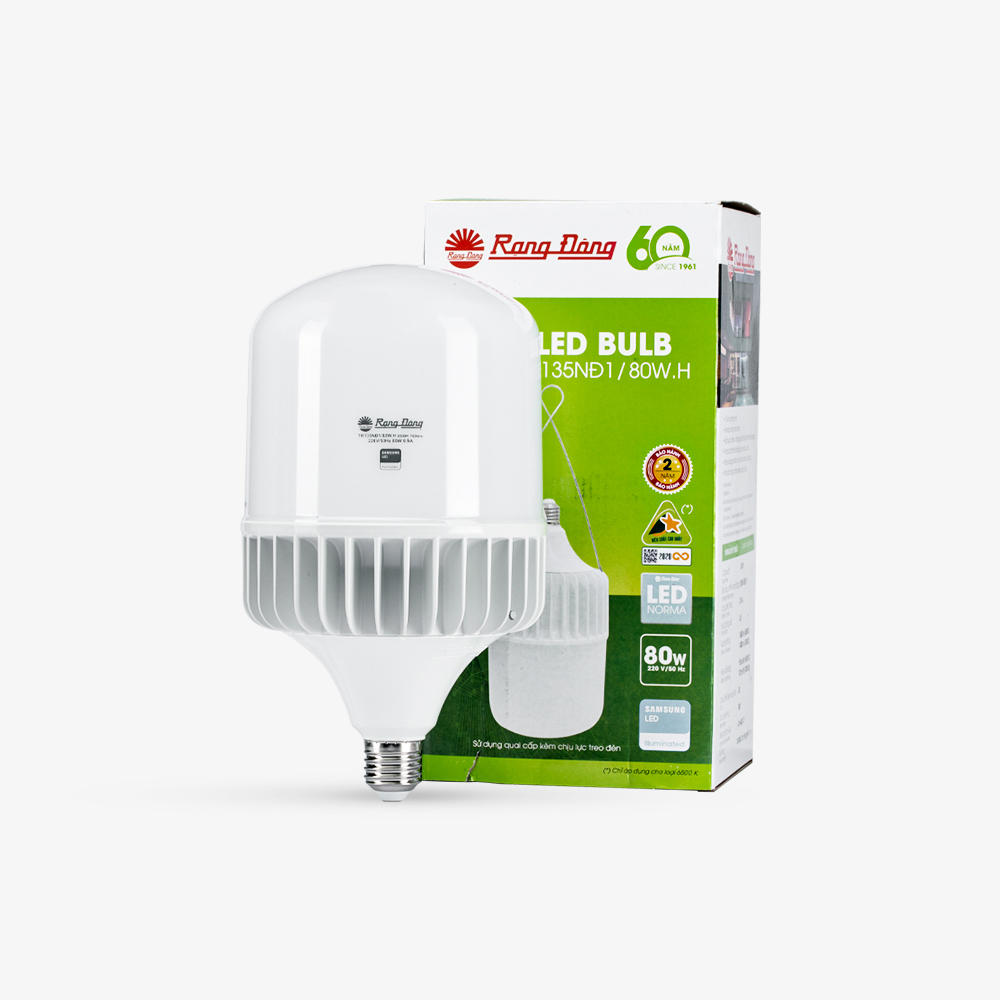 Bóng đèn LED BULB trụ Nhôm đúc 80W