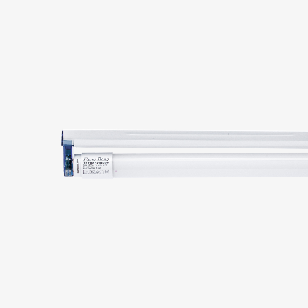 Bộ đèn LED Tuýp T8 1.2m 20W Thủy tinh