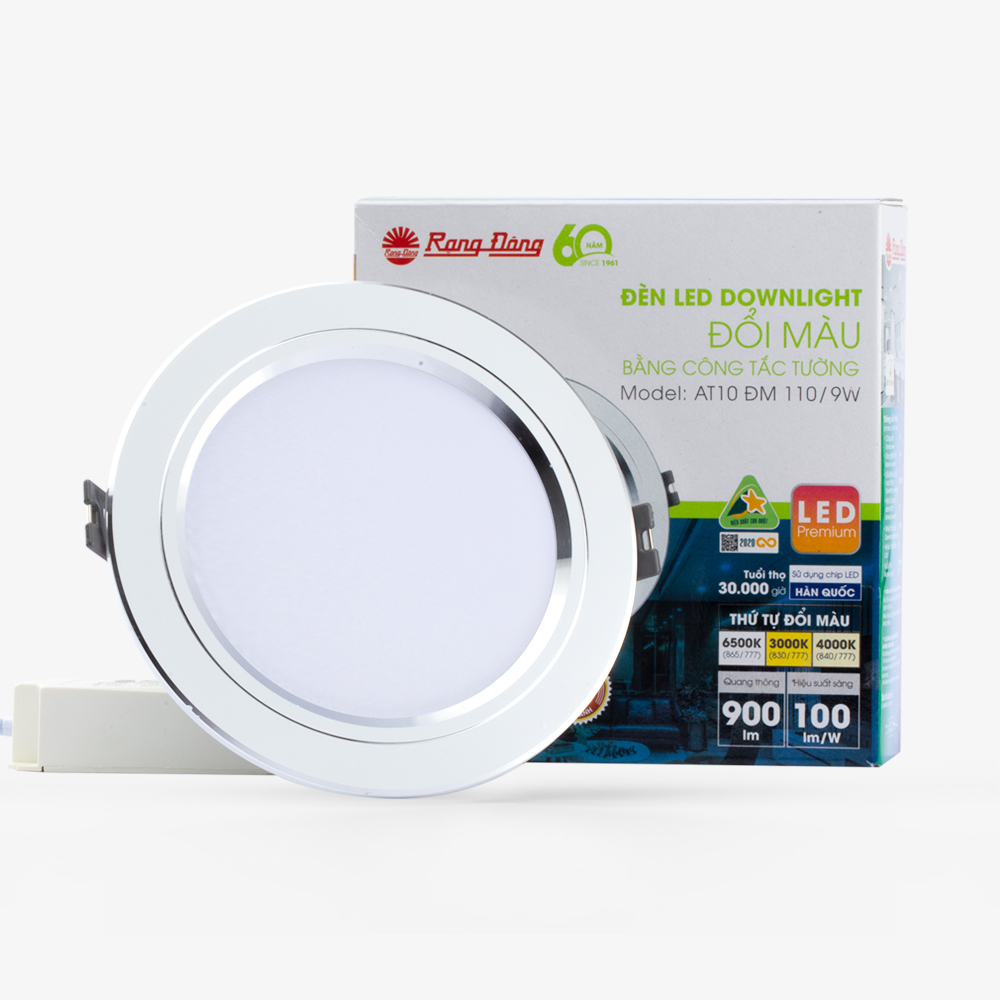 Đèn LED Âm trần Downlight Đổi màu 9W