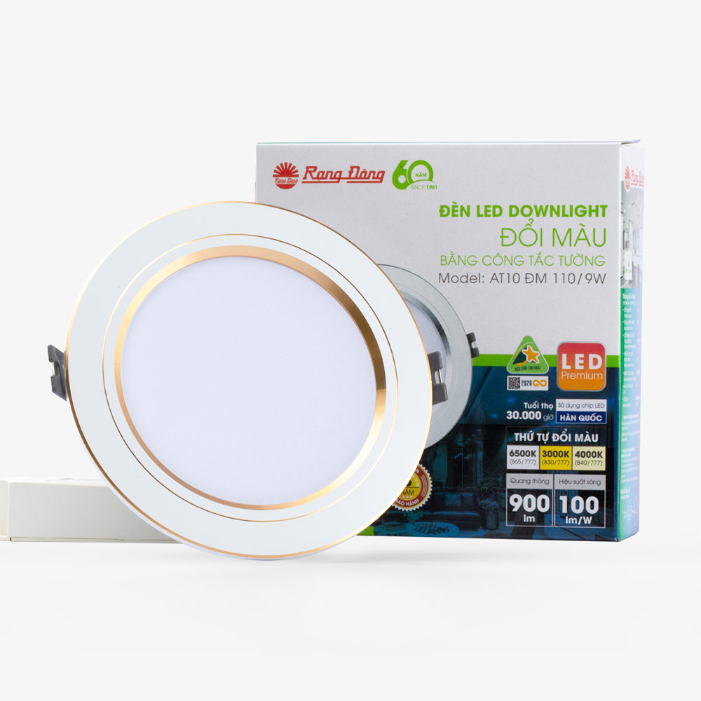 Đèn LED Âm trần Downlight Đổi màu 9W