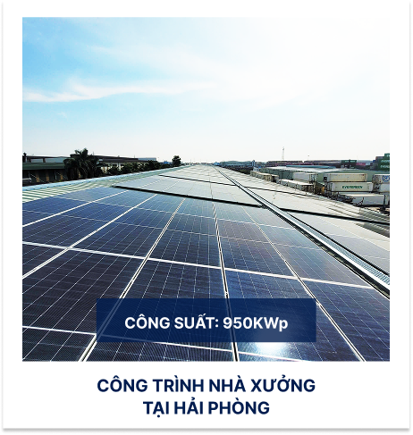 Công trình nhà xưởng tại Hải Phòng, công suất 950kWp
