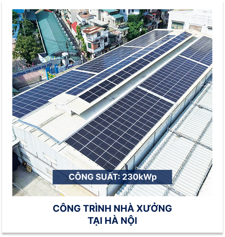 Công trình nhà xưởng tại Hà Nội, công suất 230kWp