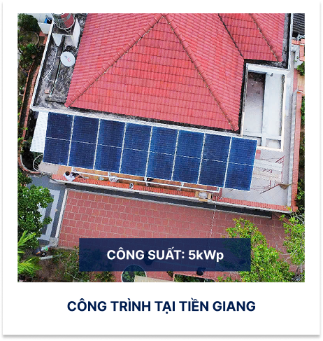 Công trình tại Tiền Giang, công suất 5 kWp