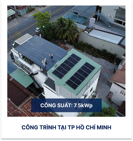 Công trình tại TP Hồ Chí Minh, công suất 7.5 kWp
