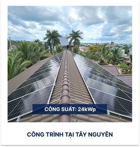 Công trình tại Tây Nguyên, công suất 24 kWp