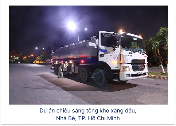 Dự án chiếu sáng tổng kho xăng dầu, Nhà Bè, TP. Hồ Chí Minh