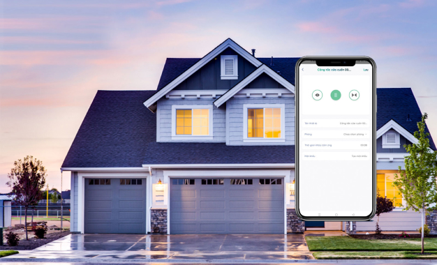 Tính năng hẹn giờ của công tắc cửa cuốn thông minh