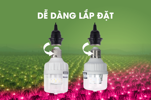 Đèn LED thanh long 5W dễ dàng lắp đặt