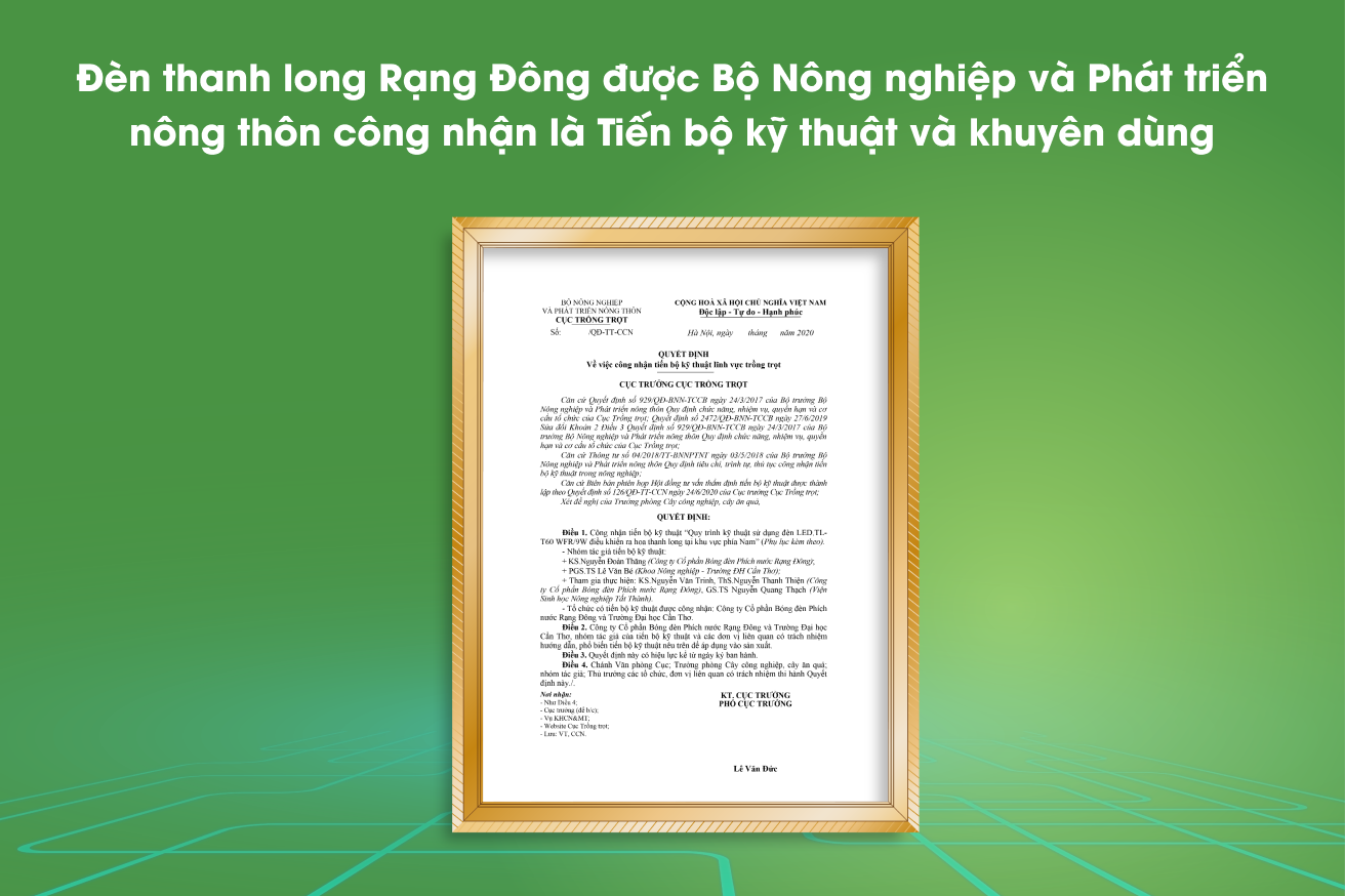 Ứng dụng đèn LED thanh long