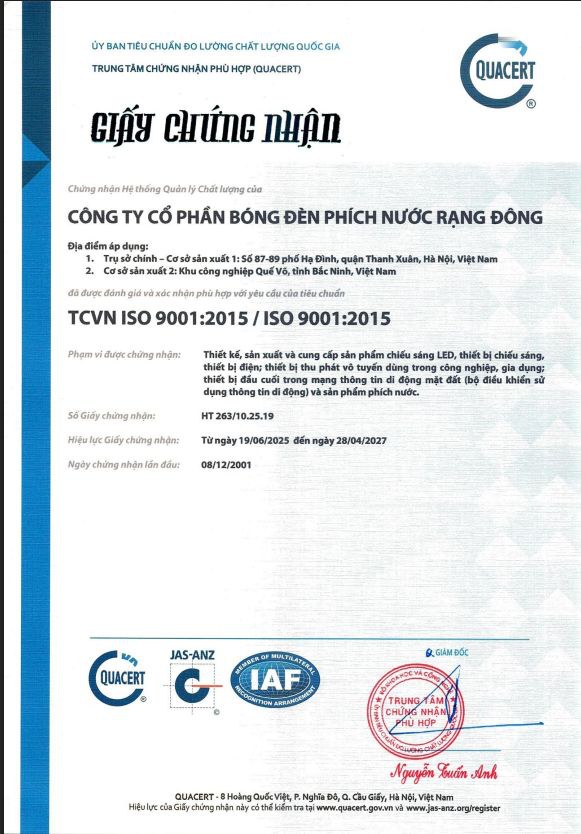 Giấy chứng nhận ISO 9001:2015