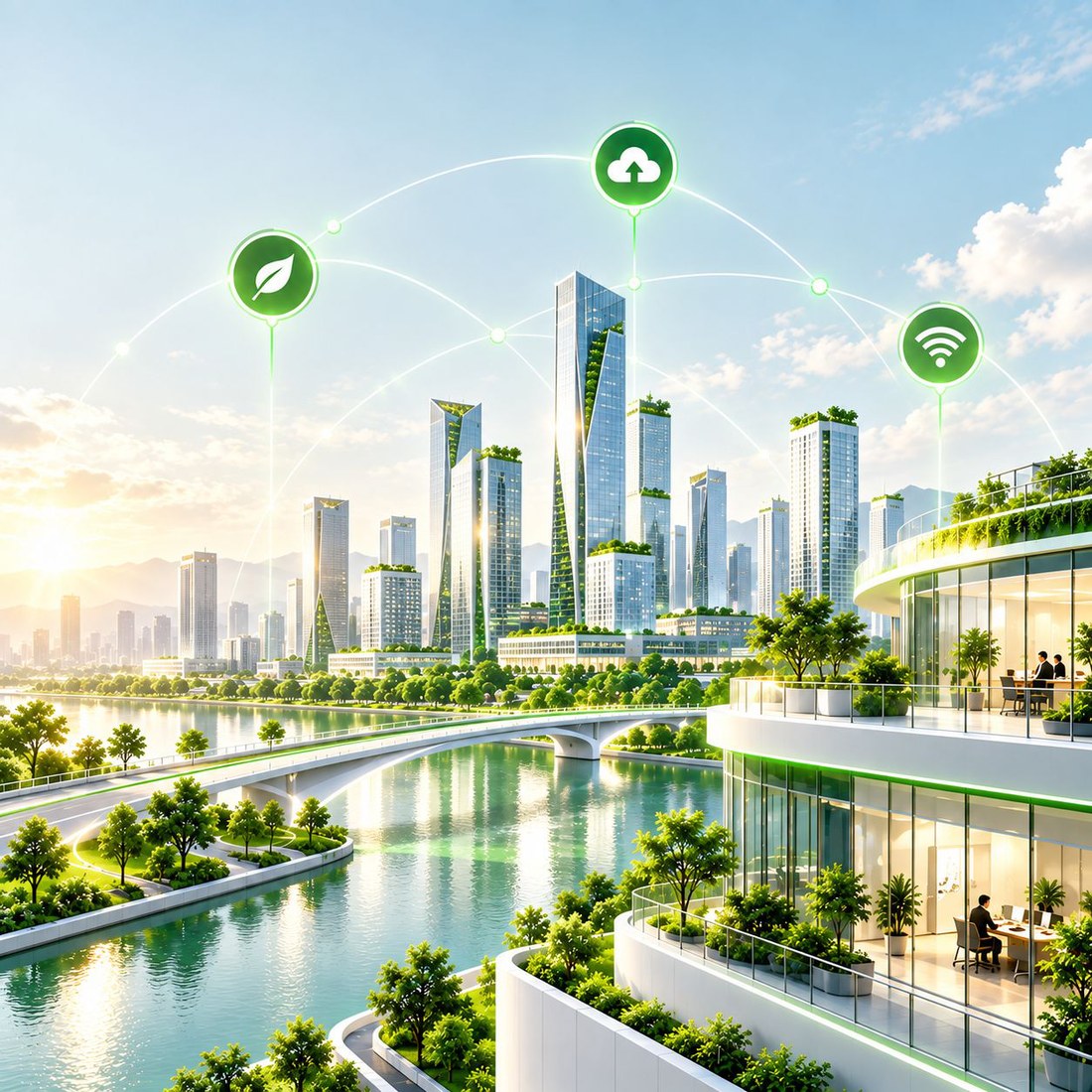 Thành phố thông minh xanh kết nối IoT