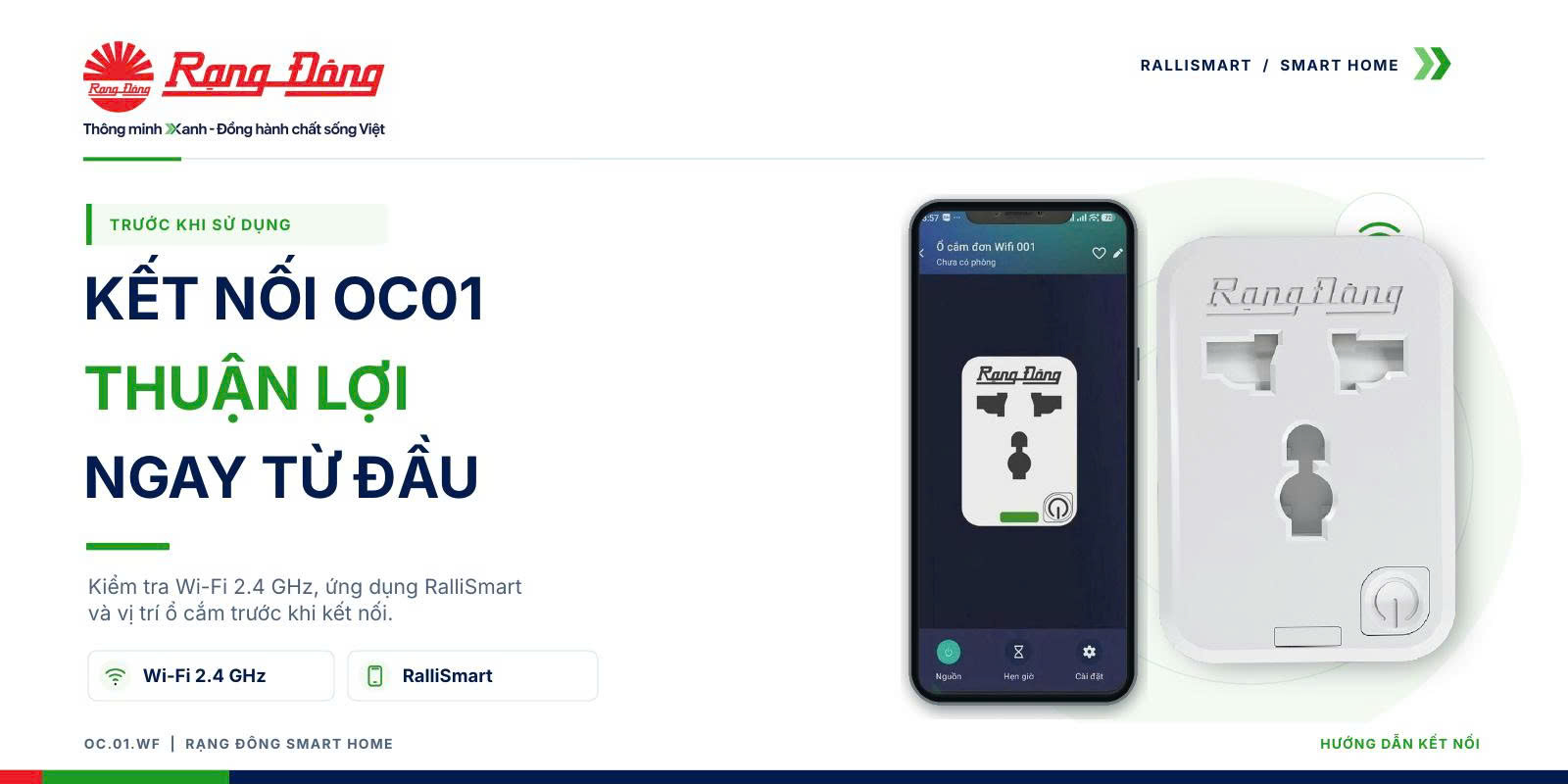 6 lưu ý khi kết nối và sử dụng ổ cắm thông minh OC.01.WF Rạng Đông