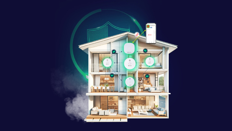 Đầu báo cháy khói không dây - BCK02.RF Bảo vệ ngôi nhà bạn khỏi nguy cơ hỏa hoạn
