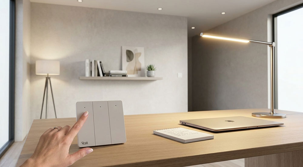 Công tắc không pin không dây cho góc làm việc tại nhà