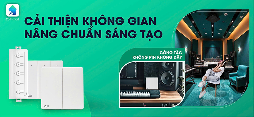 Công tắc không pin không dây - giải pháp tối ưu cho studio hiện đại