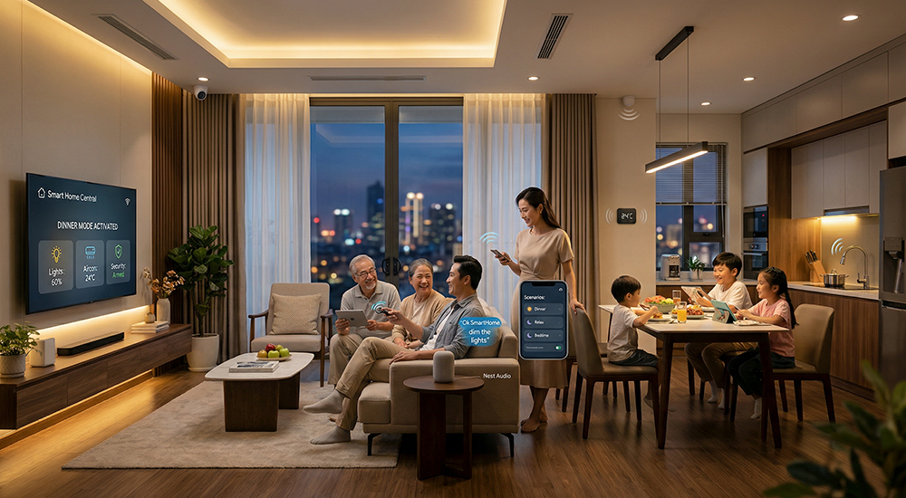 Kịch bản nhà thông minh là gì trong sinh hoạt gia đình hiện đại