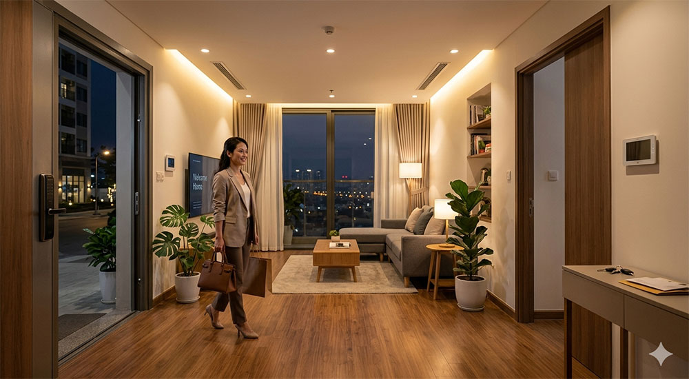 Kịch bản về nhà tự động với đèn và điều hòa thông minh