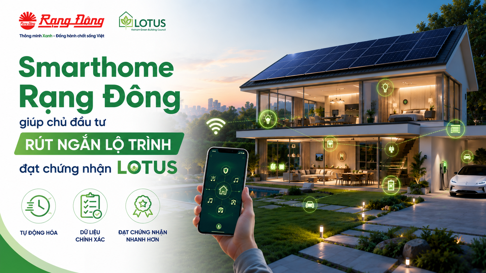 Smarthome Rạng Đông giúp chủ đầu tư rút ngắn lộ trình đạt chứng nhận LOTUS như thế nào?