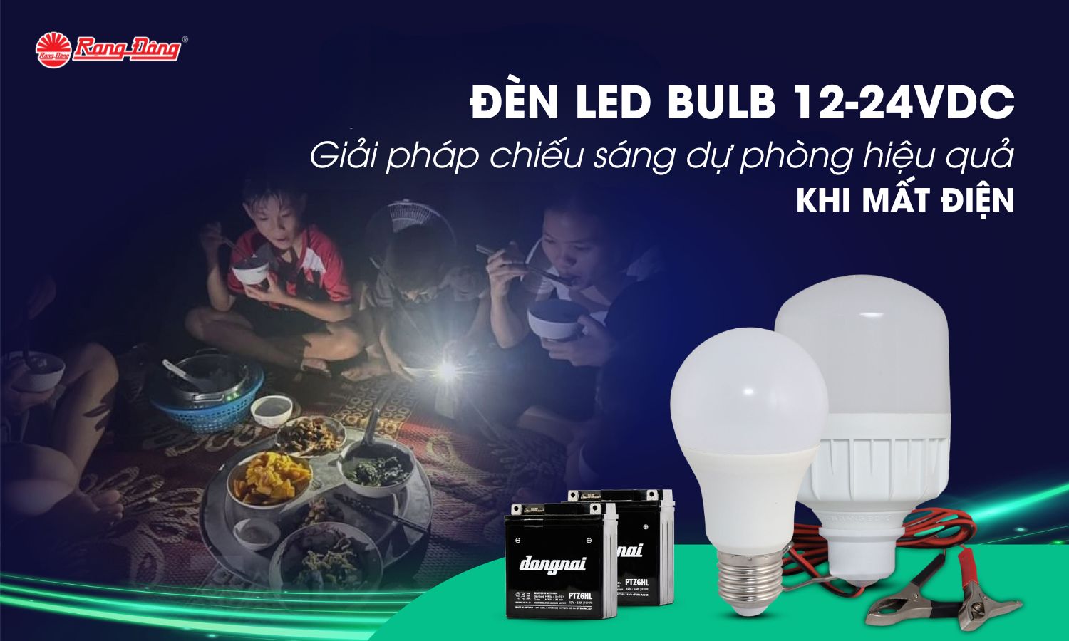 Đèn LED Bulb 12-24VDC: Giải pháp chiếu sáng dự phòng hiệu quả khi mất điện