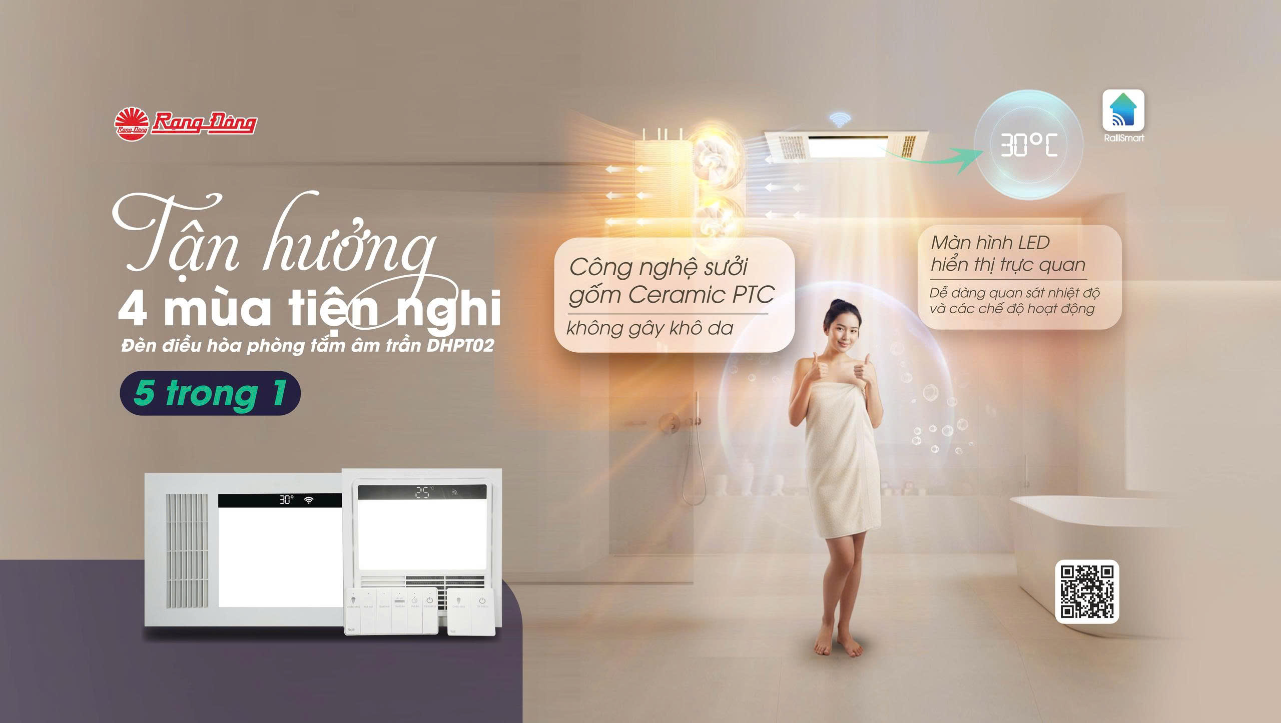 Giải pháp 5 trong 1 cho phòng tắm hiện đại: Sạch - Khô - Thoáng suốt 4 mùa