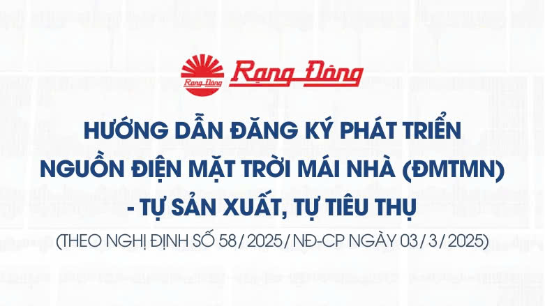 Hướng dẫn thông báo lắp đặt điện mặt trời mái nhà tự sản tự tiêu