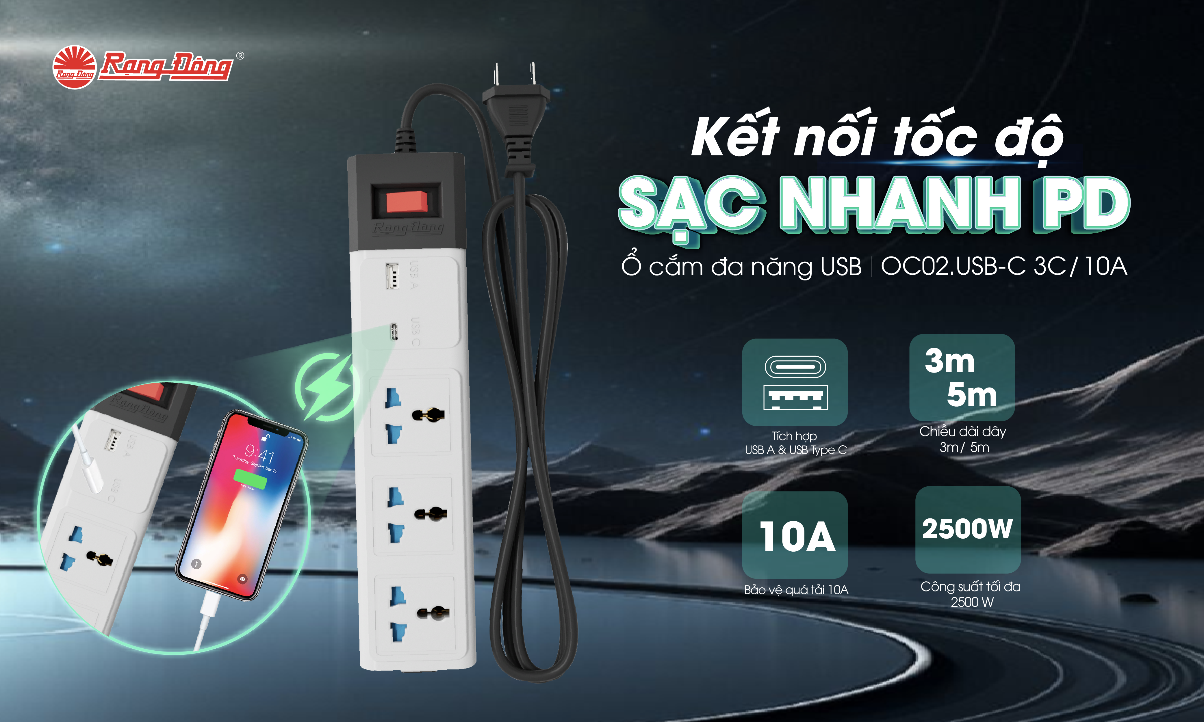 Kết nối tốc độ - Sạc nhanh PD với ổ cắm đa năng USB – Type C