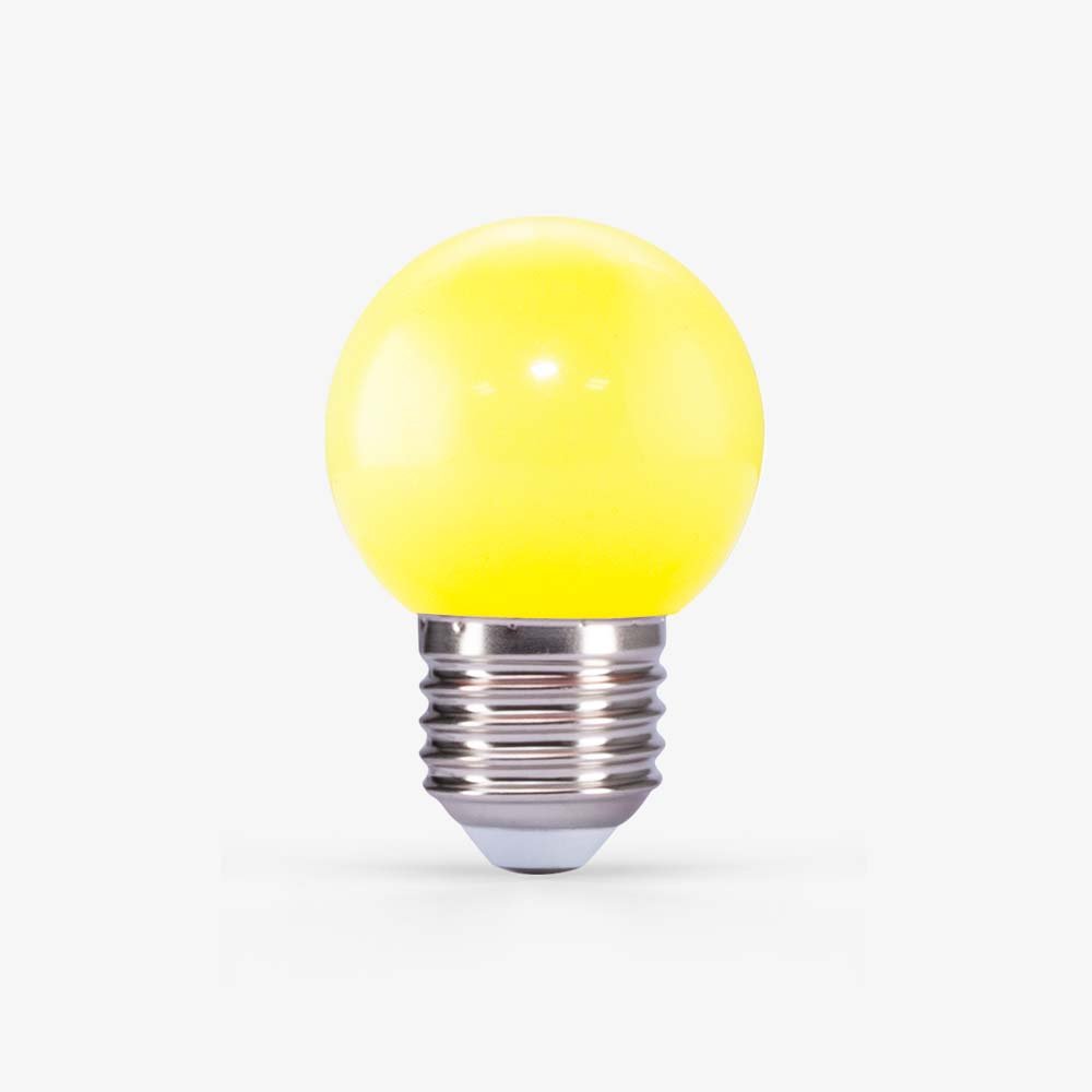 Bóng đèn LED BULB tròn 1W màu vàng