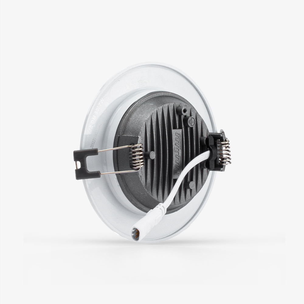 Đèn LED Âm trần Downlight Đổi màu 7W viền vàng