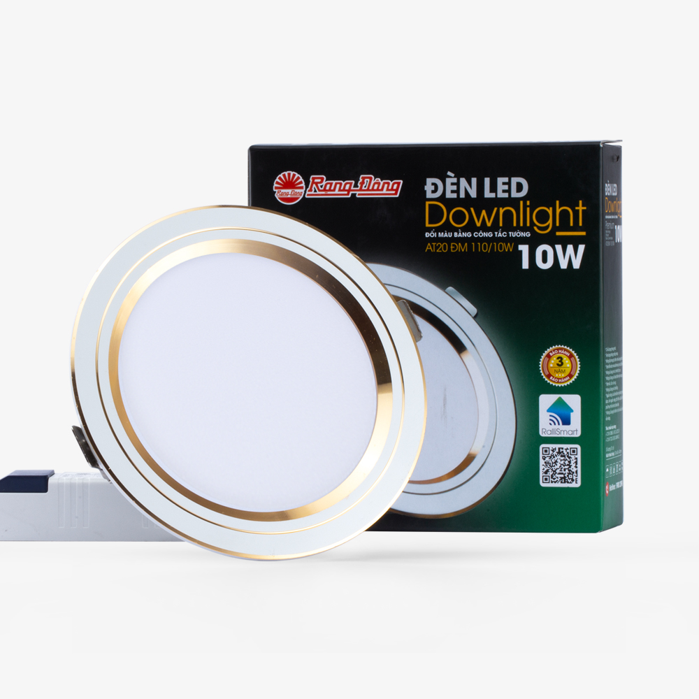 Đèn LED âm trần downlight đổi màu 10W