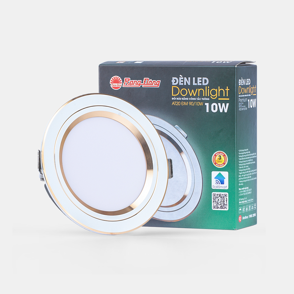 Đèn LED âm trần downlight đổi màu 10W