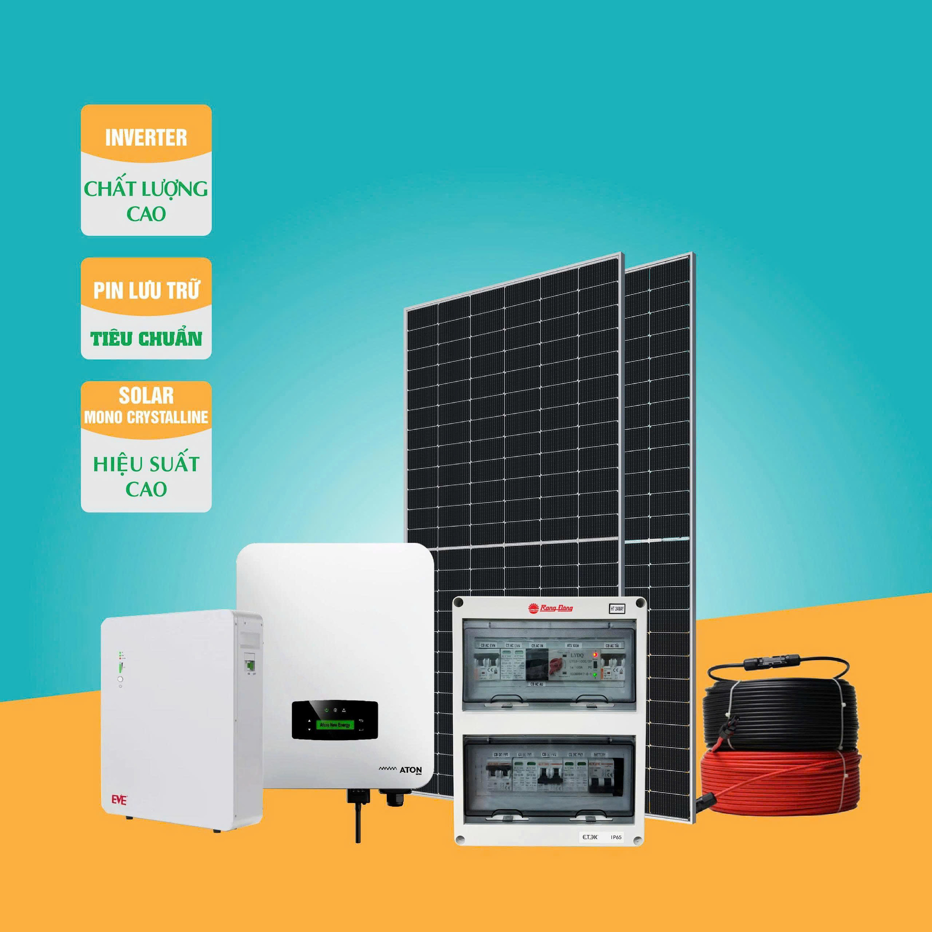Hệ thống 1 pha có lưu trữ 10kW