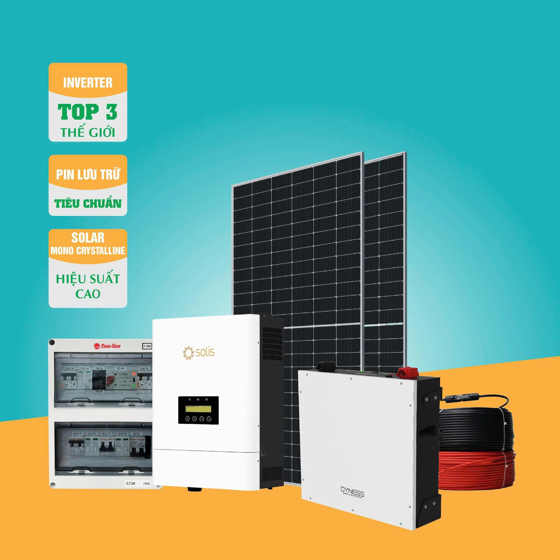 Hệ thống 3 pha có lưu trữ 16kW