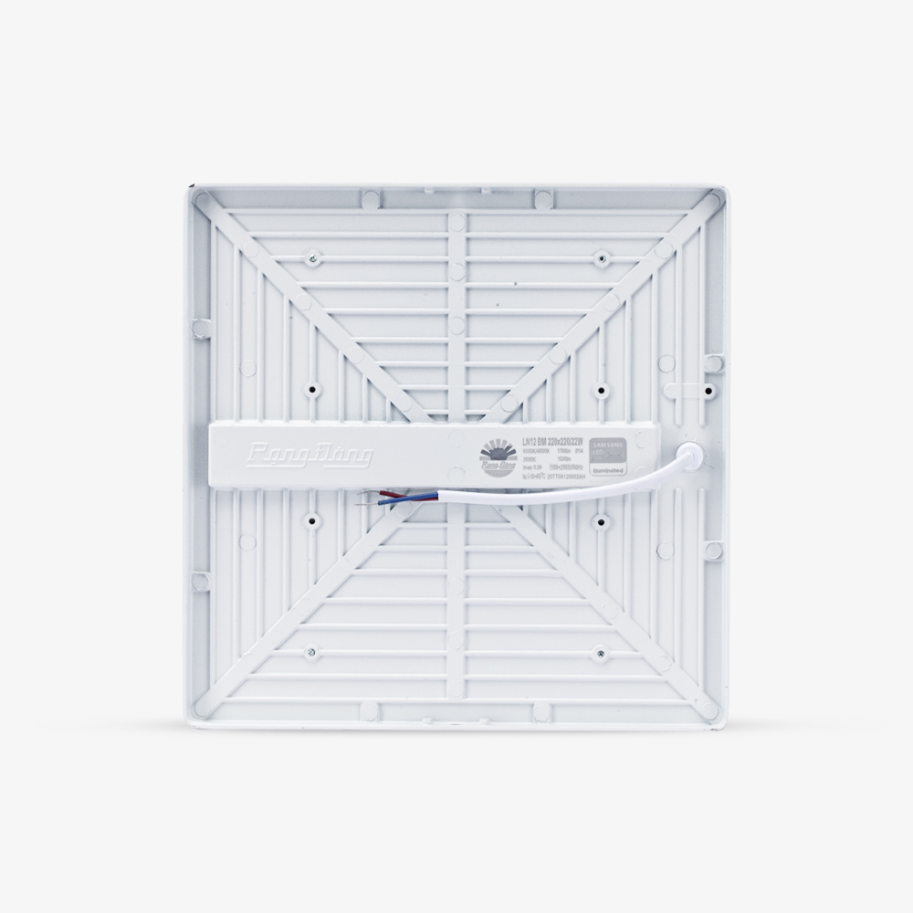 Đèn LED ốp trần vuông đổi màu đế nhôm