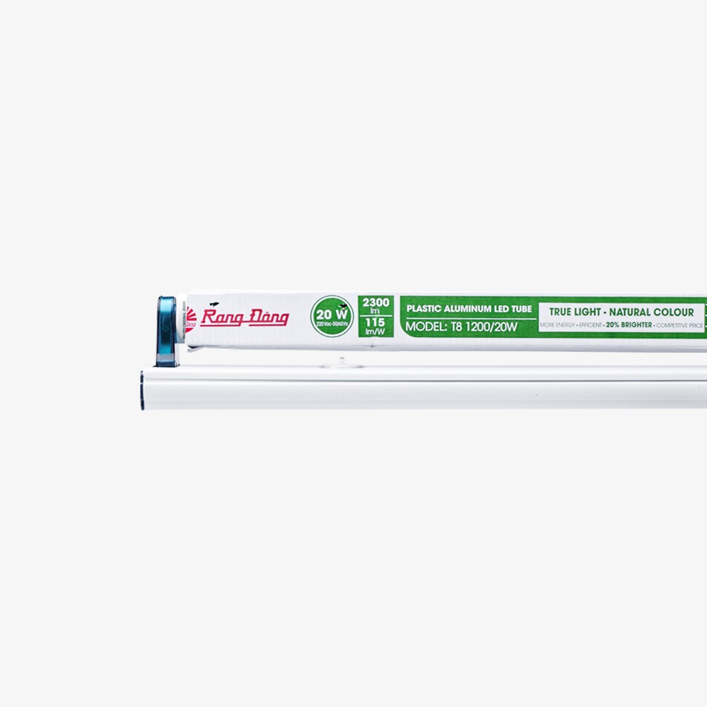 Bộ đèn LED Tuýp T8 1.2m 20W Nhôm Nhựa