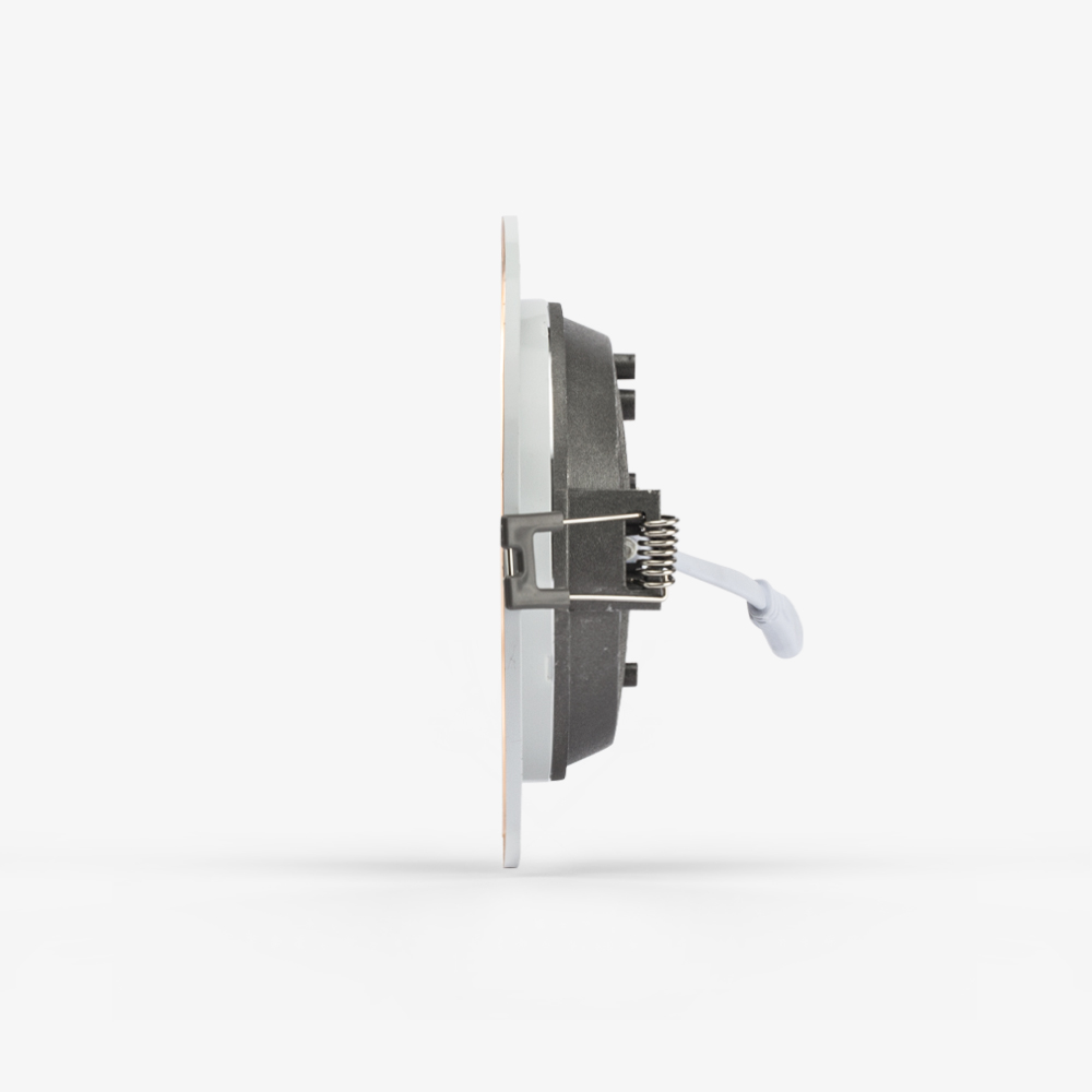 Đèn LED âm trần Downlight đổi màu AT10 viền vàng 110/10W