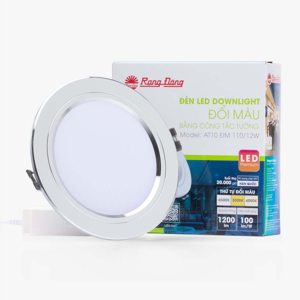 Đèn LED âm trần downlight đổi màu 12W