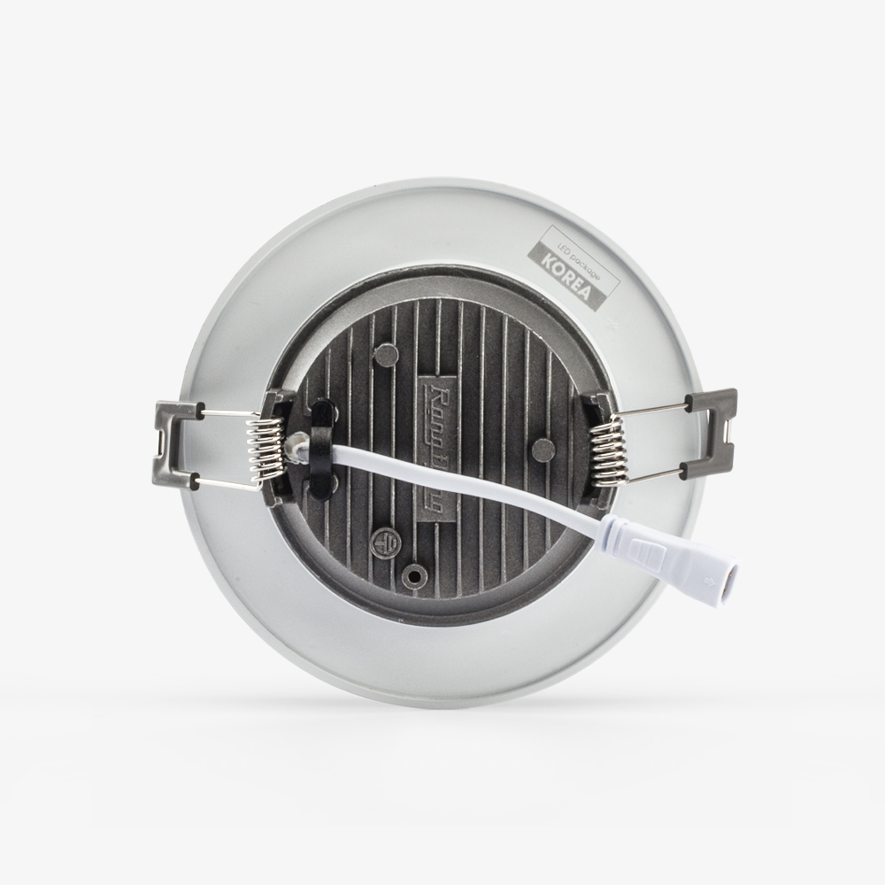Đèn LED âm trần Downlight AT10 90/8W 3000K viền vàng