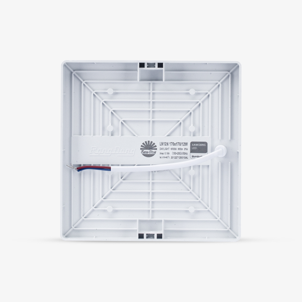 Đèn LED ốp trần vuông đế nhựa
