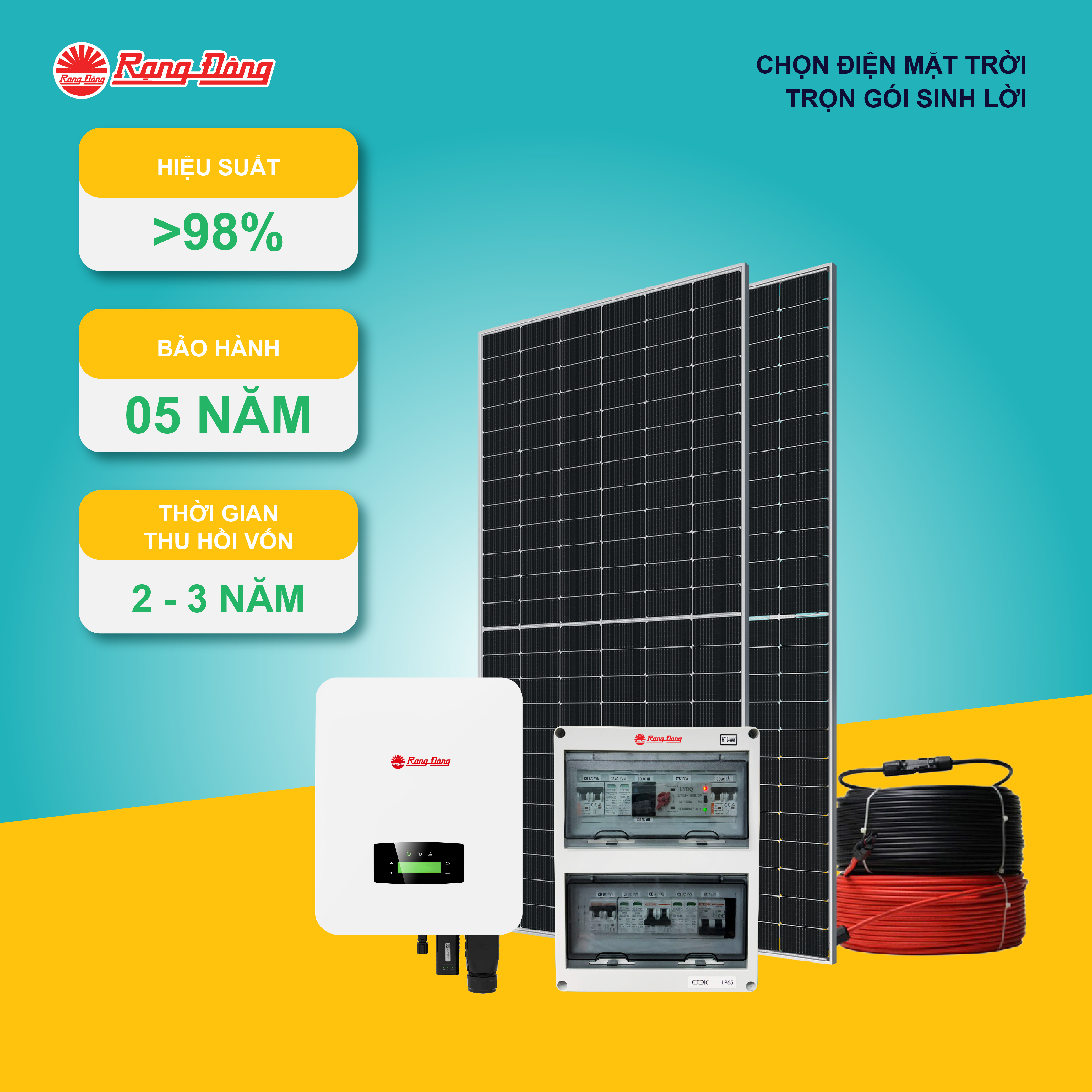 Hệ thống hoà lưới 1 pha 12.5kWp