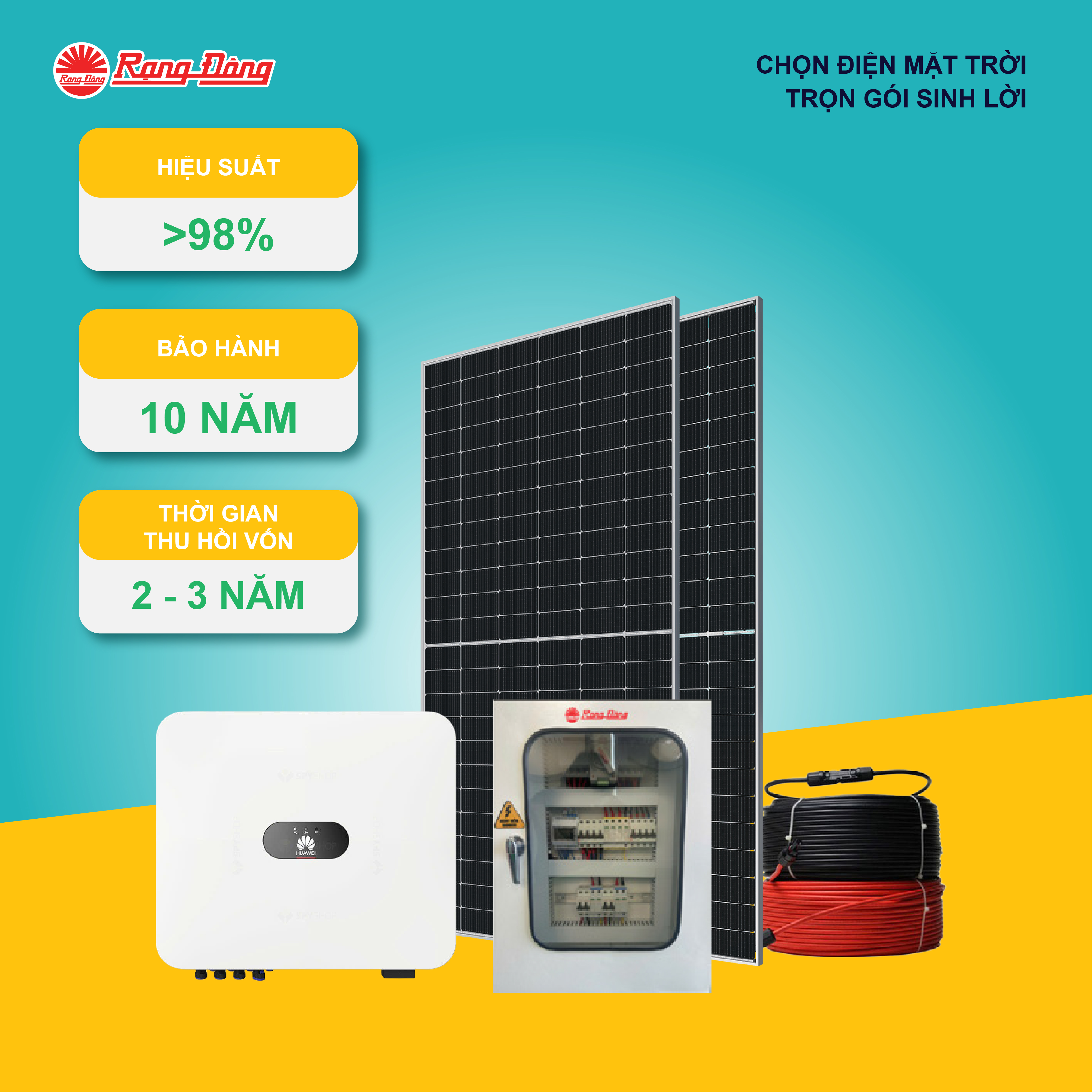 Hệ thống hoà lưới 1 pha 5kWp-H