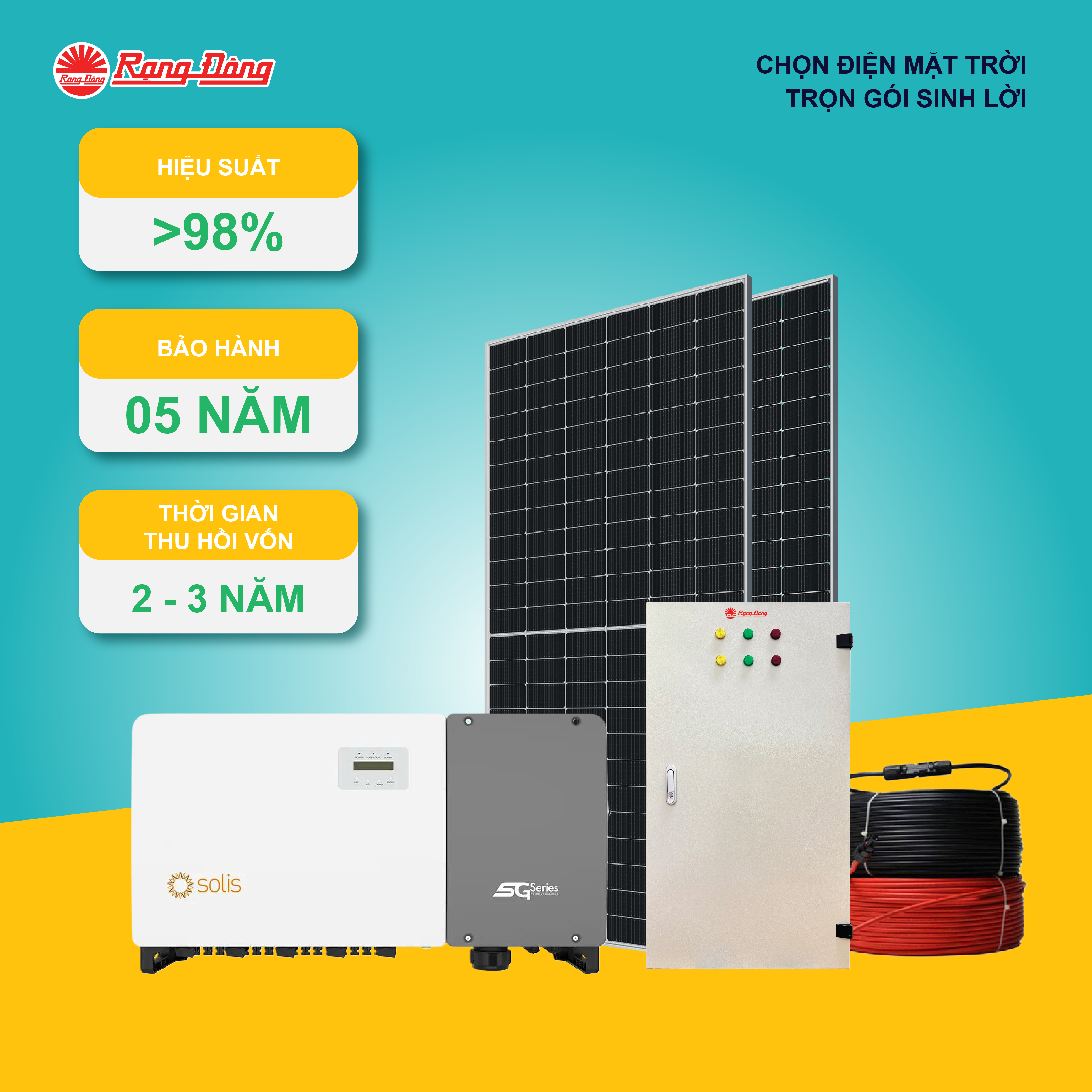 Hệ thống hoà lưới 3 pha 98kWp