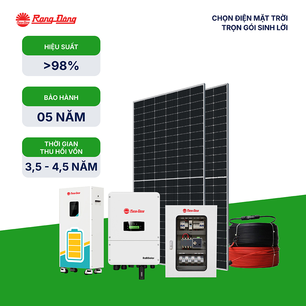 Hệ thống Hybrid 3 pha 11.2kWp (Pin điện áp thấp)